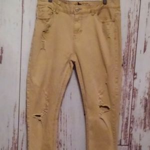 VANITY distressed colored jeans